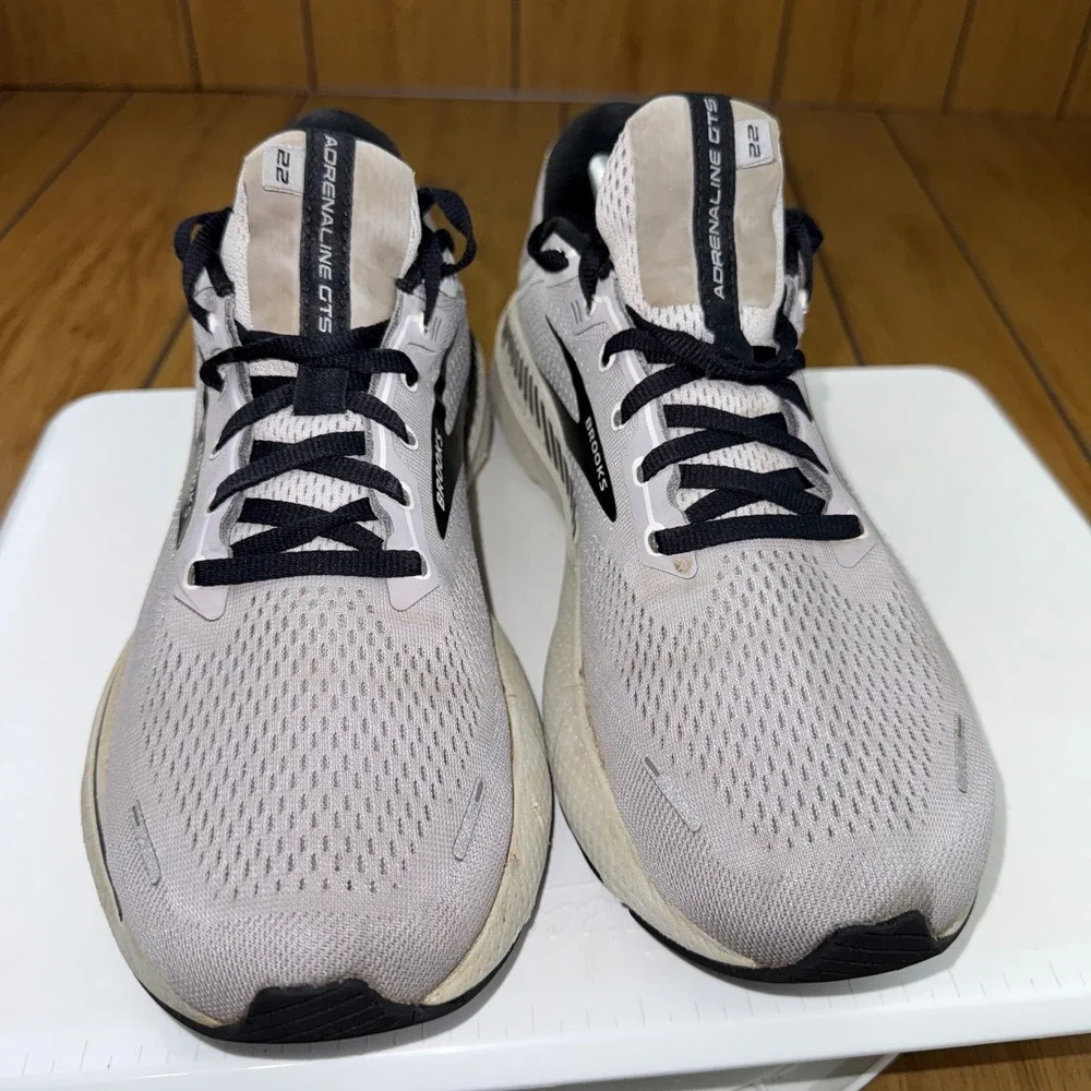 Brooks Adrenaline GTS 22 Mens Running Shoes Grey Black 1103661D012 Size 11.5 D